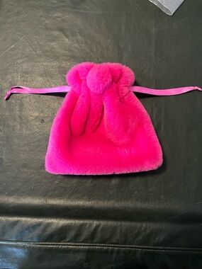 Ulta Beauty Hot Pink Cinch Faux Fur Bag